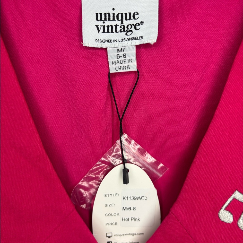 Unique Vintage 1970s Pink & Glitter Star Button Up Vest New with Tags Medium 6/8 - Picture 4 of 7